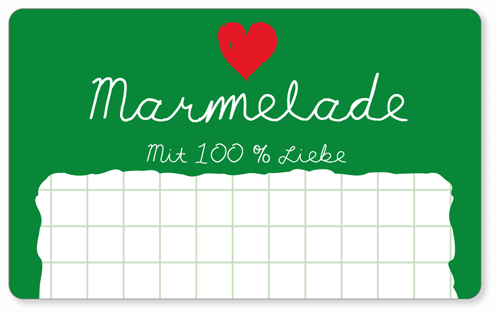 Etiketten - Motiv Marmelade - Form Rechteck - 65x40 mm - Rolle a´100 Stück