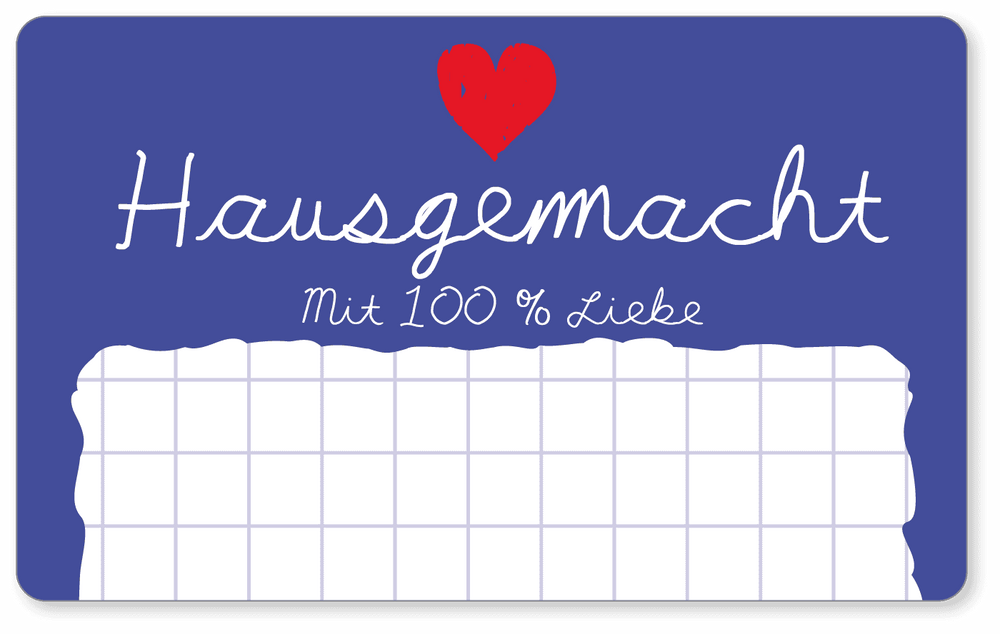 Etiketten - Motiv Hausgemacht - Form Rechteck - 65x40 mm - Rolle a´100 Stück