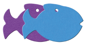 Anhänger Fisch - 95x82 mm - VE 100