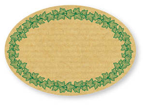 Etiketten - Motiv Efeuranke - Form oval - 61x42 mm - Rolle a´250 Stück