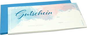 Gutschein Set - Gutscheine & Umschläge - Motiv Aquarell - Papier 250g/m² - 210x100 mm - VE 30 Stk.