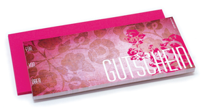 Gutschein Set - Gutscheine & Umschläge - Motiv Blumen - Papier 250g/m² - 210x100 mm - VE 30 Stk.