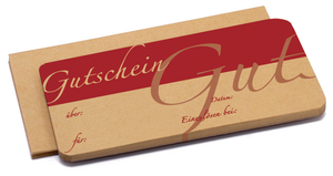 Gutschein Set - Gutscheine & Umschläge - Naturpapier 120g/m² - 210x100 mm - Türkis / Bordeaux / Violett - VE 40 Stk.