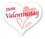 Etiketten - Motiv Valentinstag I - Form Herz - 49x41 mm - Rolle a´250 Stück