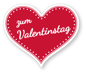Etiketten - Motiv Valentinstag II - Form Herz - 49x41 mm - Rolle a´250 Stück