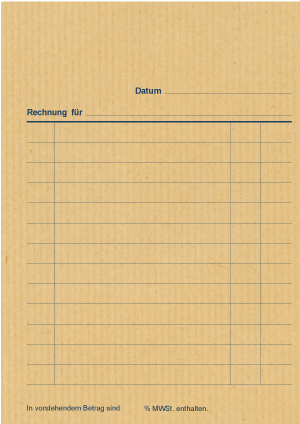Rechnungsblocks - Neutral - DIN A6 - VE 5 Stk.