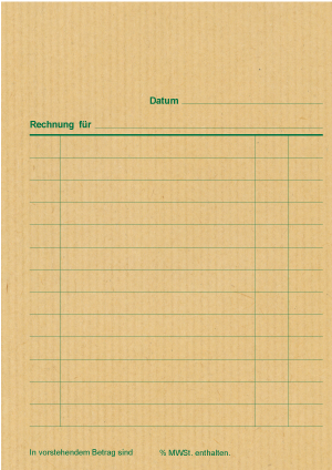 Rechnungsblocks - Neutral - DIN A6 - VE 5 Stk.