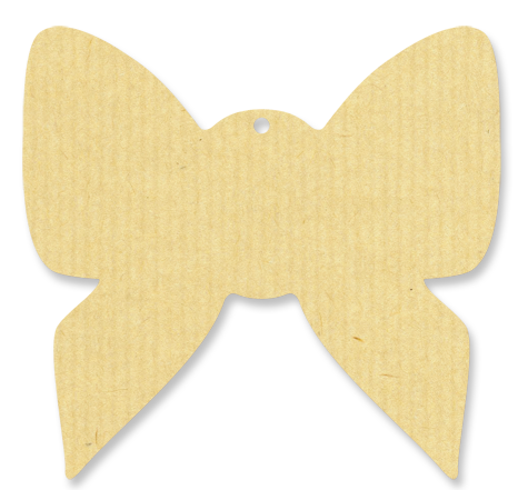 Anhänger Schleife - 79x75 mm - VE 50