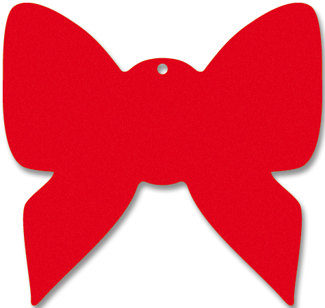 Anhänger Schleife - 79x75 mm - VE 50