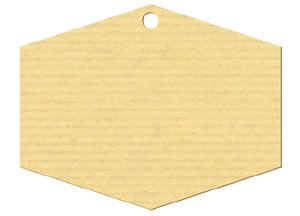 Anhängekarten - Form Hexagon - mit Lochung - VE 100 Stk.