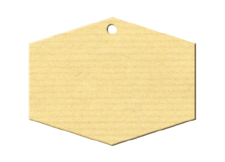 Anhängekarten - Form Hexagon - mit Lochung - VE 100 Stk.