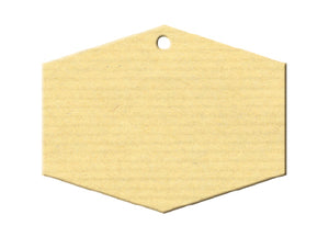 Anhängekarten - Form Hexagon - mit Lochung - VE 100 Stk.